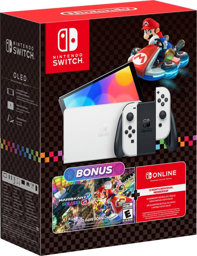 Nintendo Switch OLED Model - Mario Kart 8 Deluxe Bundle